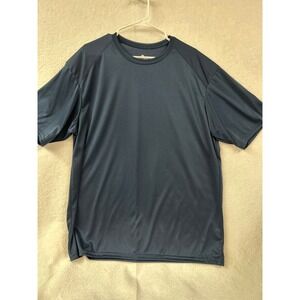 Mens Navy Blue Short Sleeve Athletic‎ T Shirt Size XL TD Style 4120 Polyester
